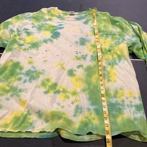 Goldman long sleeve T-shirt. Tie-dyed lemon limeade.